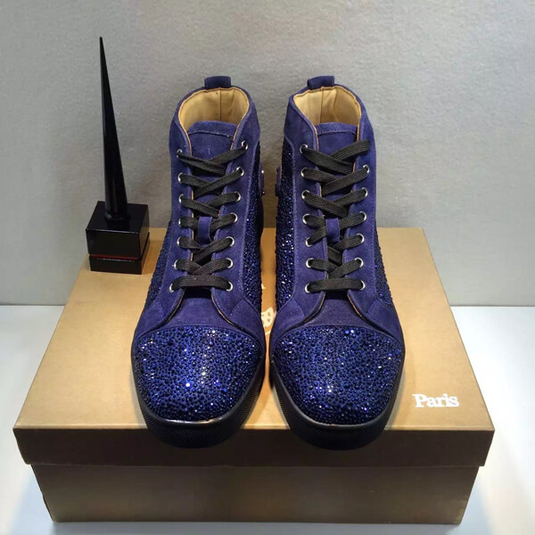 2016秋冬新作★ルブタンコピー Men's★Louis Flat Calf Lux/Strass 3150231M275